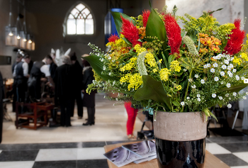 Respectvolle foto's van de uitvaart